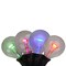 Kurt Adler Transparent LED G40 Globe Christmas Light Set - Multi-Color - 9' Black Wire - 10ct